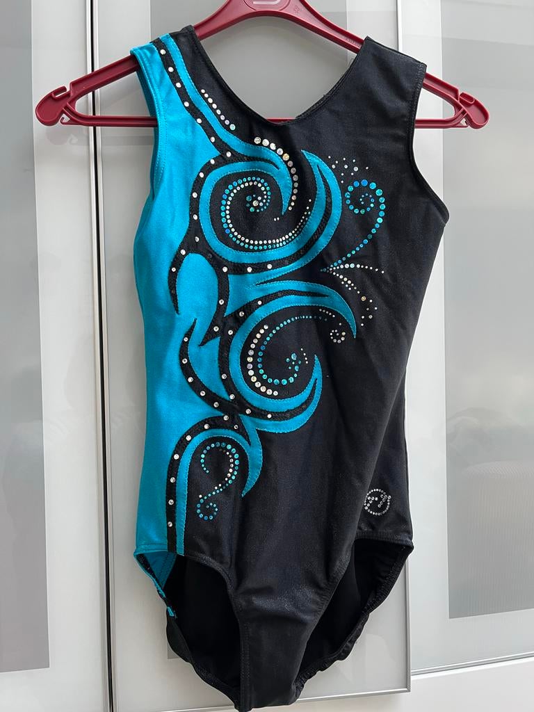 Turnpakje Zwart/Blauw - Maat M, Sport en Fitness, Turnen, Maat 36 t/m 42, Ophalen of Verzenden, Zwart