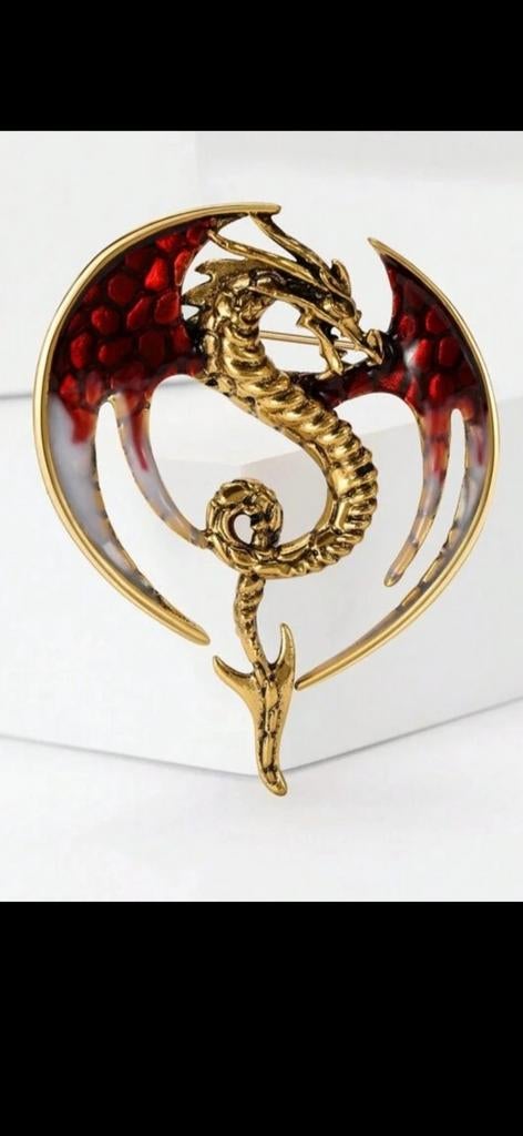 Nieuwe Draak Broche, Overige materialen, 4 tot 7 cm, Nieuw, Ophalen of Verzenden