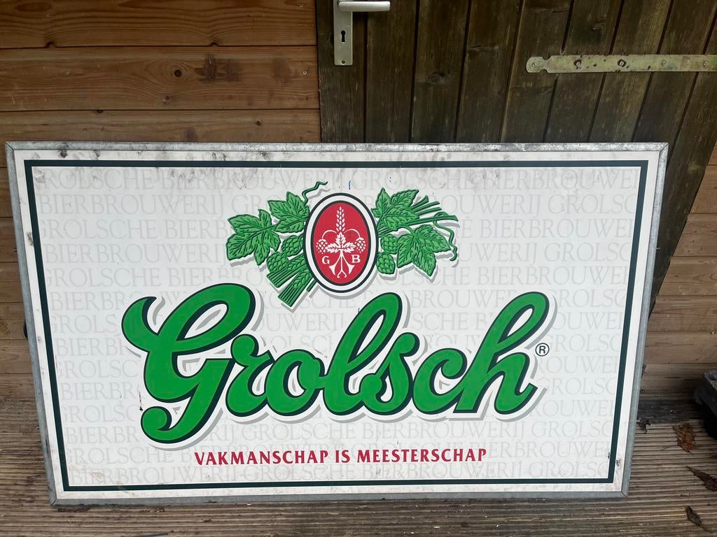 Verzamelitem Grolsch, Ophalen, Zo goed als nieuw, Reclamebord, Plaat of Schild, Grolsch