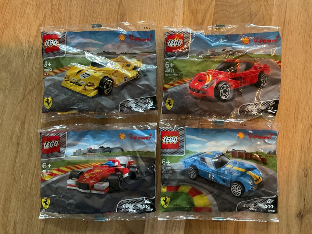 4 Lego Shell Vpower Ferrari auto’s NIEUW, Ophalen, Zo goed als nieuw