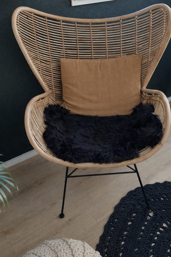 HK Living rotan eggchair/vlinderstoel, Huis en Inrichting, Ophalen, Zo goed als nieuw, Overige kleuren, Eén