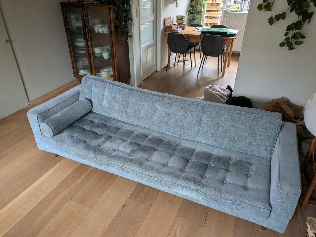 Laatste kans! leuke bank van Lasas en Loekov, Ophalen, Gebruikt, Driepersoons, 75 tot 100 cm