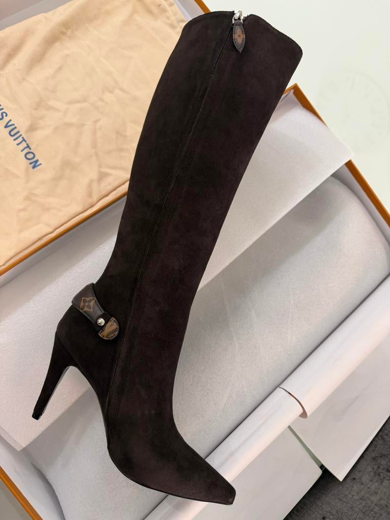 Dames Lv laarzen maat 36, Hoge laarzen, Bruin, Ophalen of Verzenden, Zo goed als nieuw