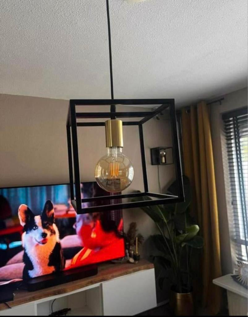 Moderne Hanglamp met Kubus Design, Ophalen, Zo goed als nieuw, Metaal, Minder dan 50 cm