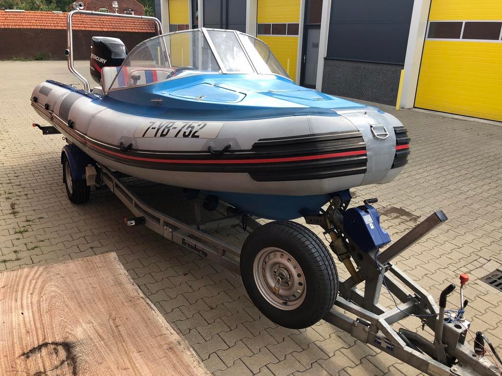 Wiking Titan 570 met 225pk Mercury Optimax, Watersport en Boten, Gebruikt, Benzine, 200 pk of meer, Overige materialen