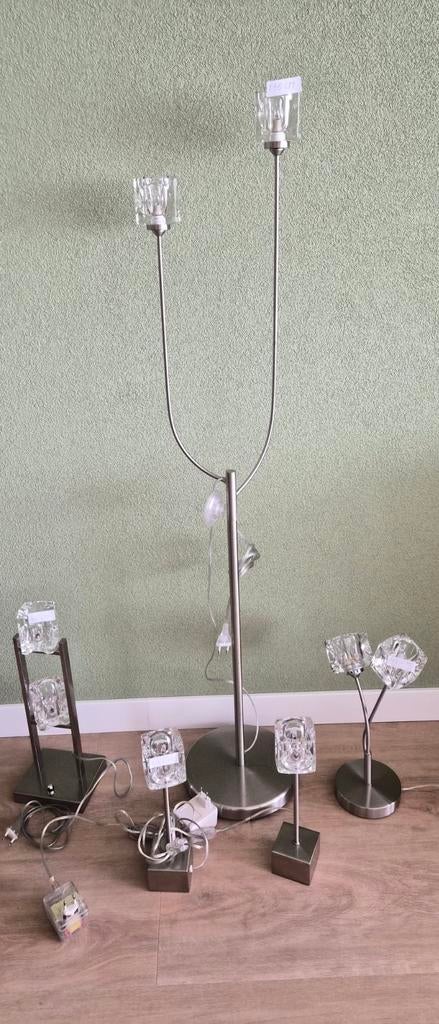 Mooie set ice cube lampen jaren 60, Ophalen of Verzenden