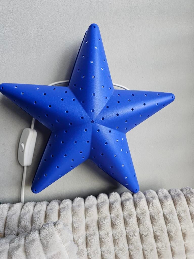Blauwe Ster Lamp - Ikea, Huis en Inrichting, Lampen | Vloerlampen, Kunststof, Ophalen of Verzenden, Zo goed als nieuw, Minder dan 100 cm