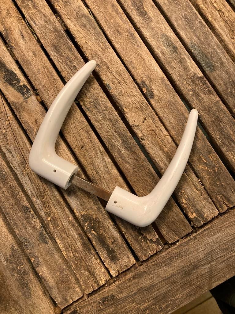 Deurklink jaren 30 roomkleur bakeliet, Ophalen of Verzenden