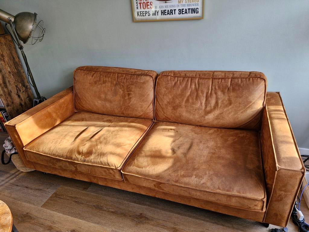 Leren bank - Eco-leer, Ophalen, Gebruikt, Rechte bank, Modern