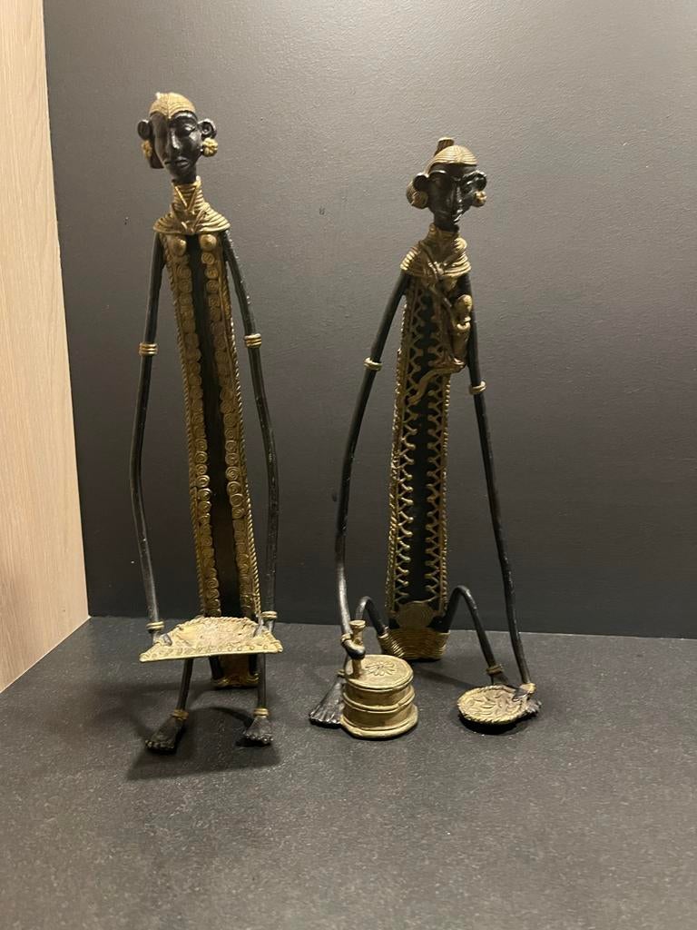 Afrikaanse bronzen beelden, Antiek en Kunst, Ophalen of Verzenden