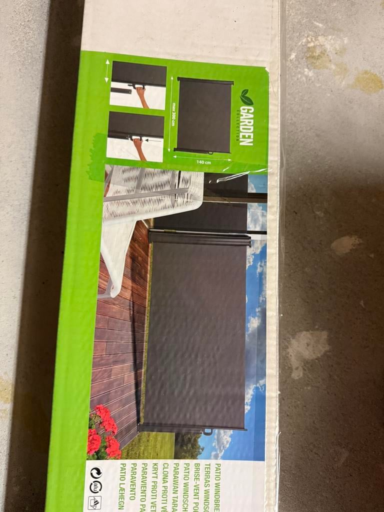 GARDEN terras windscherm NIEUW, Ophalen, Nieuw