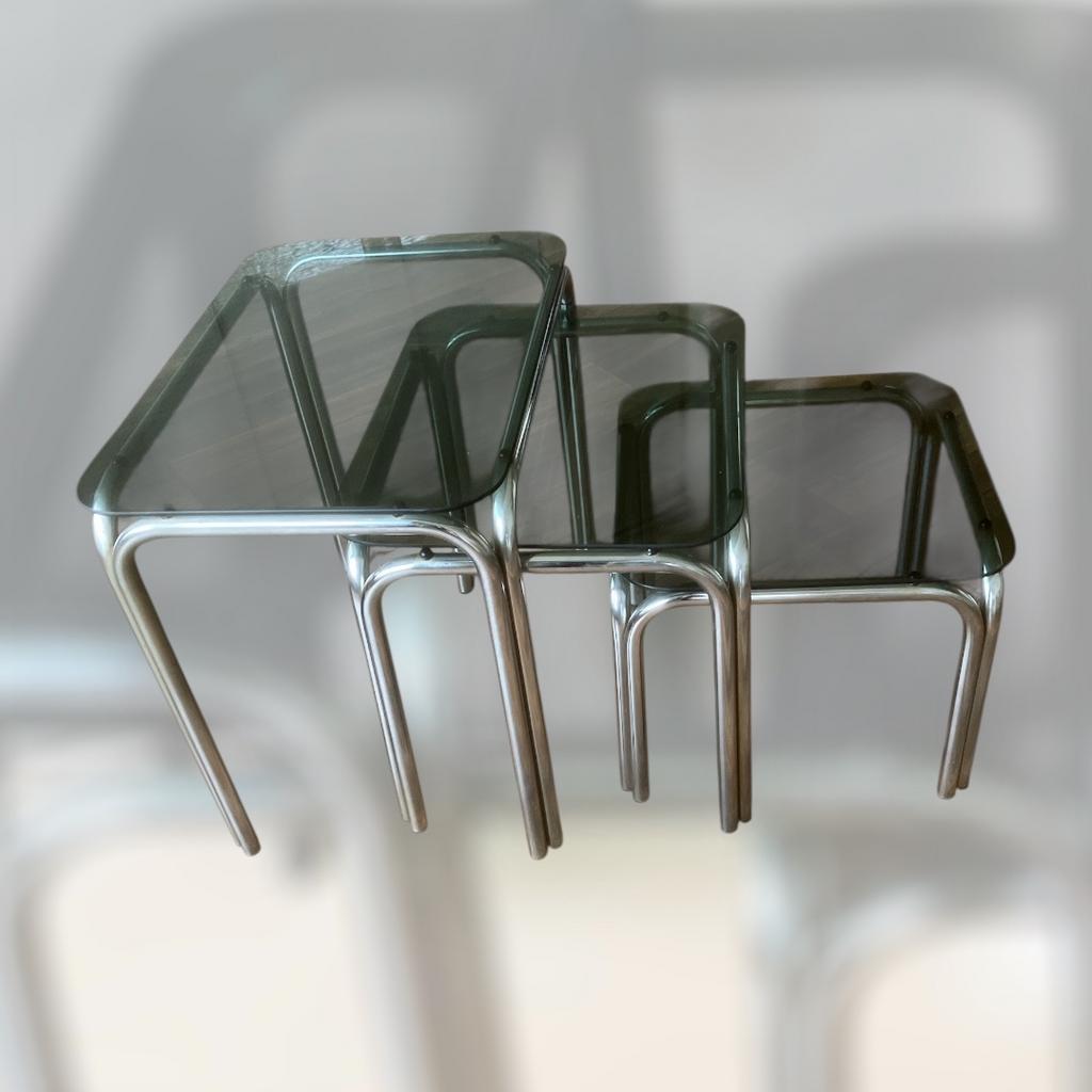 Mimiset spaceage 70 S chroom met rookglas, Ophalen, Minder dan 45 cm, Minder dan 55 cm, Gebruikt