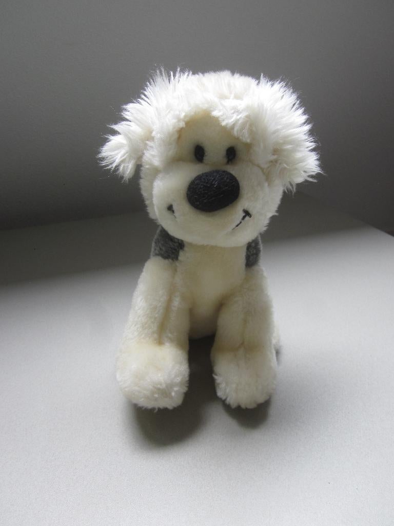 Studio 100 wit-grijs pluche Samson (van Gert) knuffel hond, Ophalen of Verzenden, Nieuw, Hond