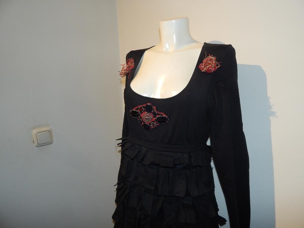 Save the Queen stretch jurk rok in stofjes lagen sier XXL, Verzenden, Maat 46/48 (XL) of groter, Zo goed als nieuw, Knielengte