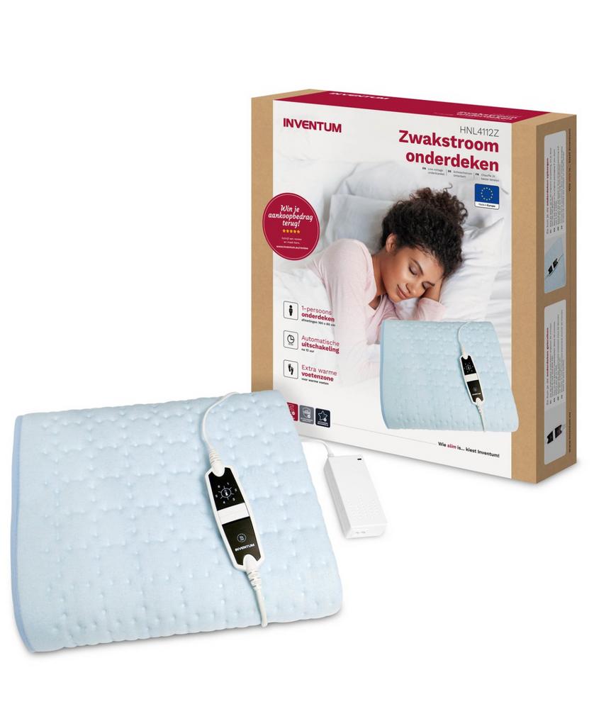 Inventum HNL4112Z Elektrische Onderdeken 1-persoons, Nieuw, Ophalen of Verzenden, Deken of Dekbed, Inventum
