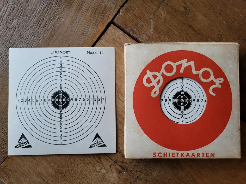 Vintage Donor Model 11 schietkaarten, Ophalen of Verzenden