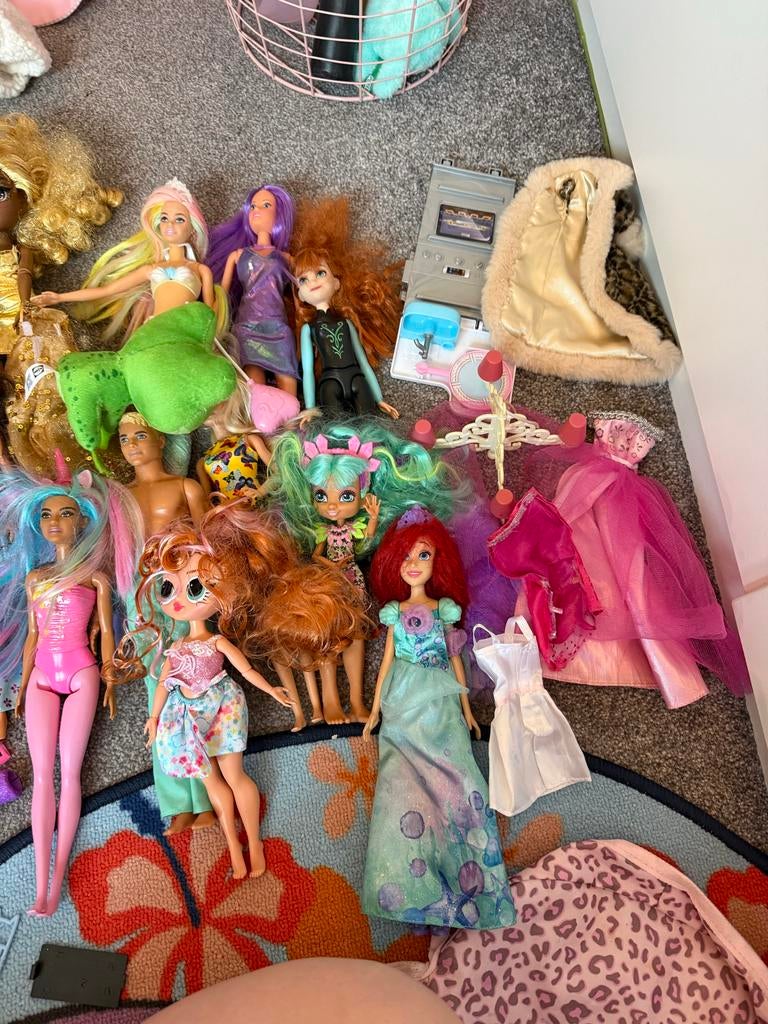 Grote Barbie collectie met poppen, kleding en ambulance, Kinderen en Baby's, Speelgoed | Poppen, Ophalen, Gebruikt, Barbie