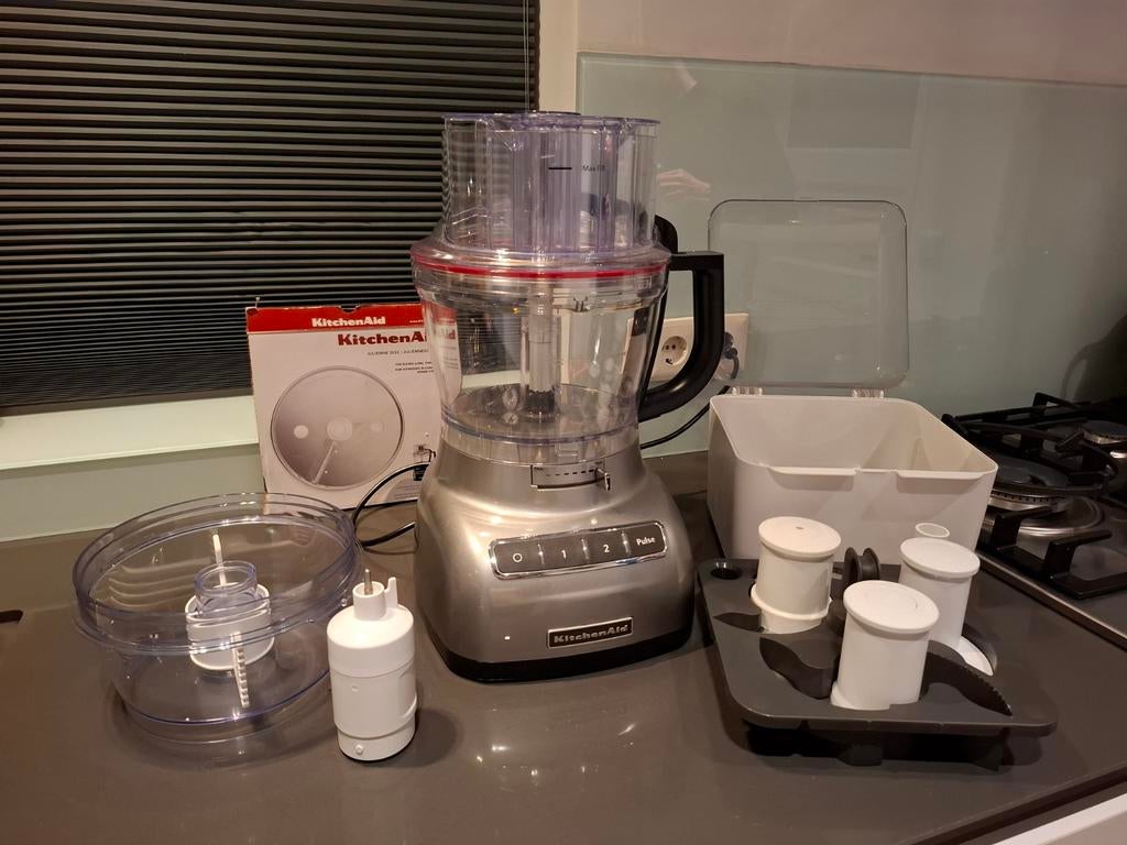 KitchenAid 3.1L Foodprocessor Grijs - Zo goed als nieuw, Ophalen, Zo goed als nieuw, Vaatwasserbestendig, 3 snelheden of meer