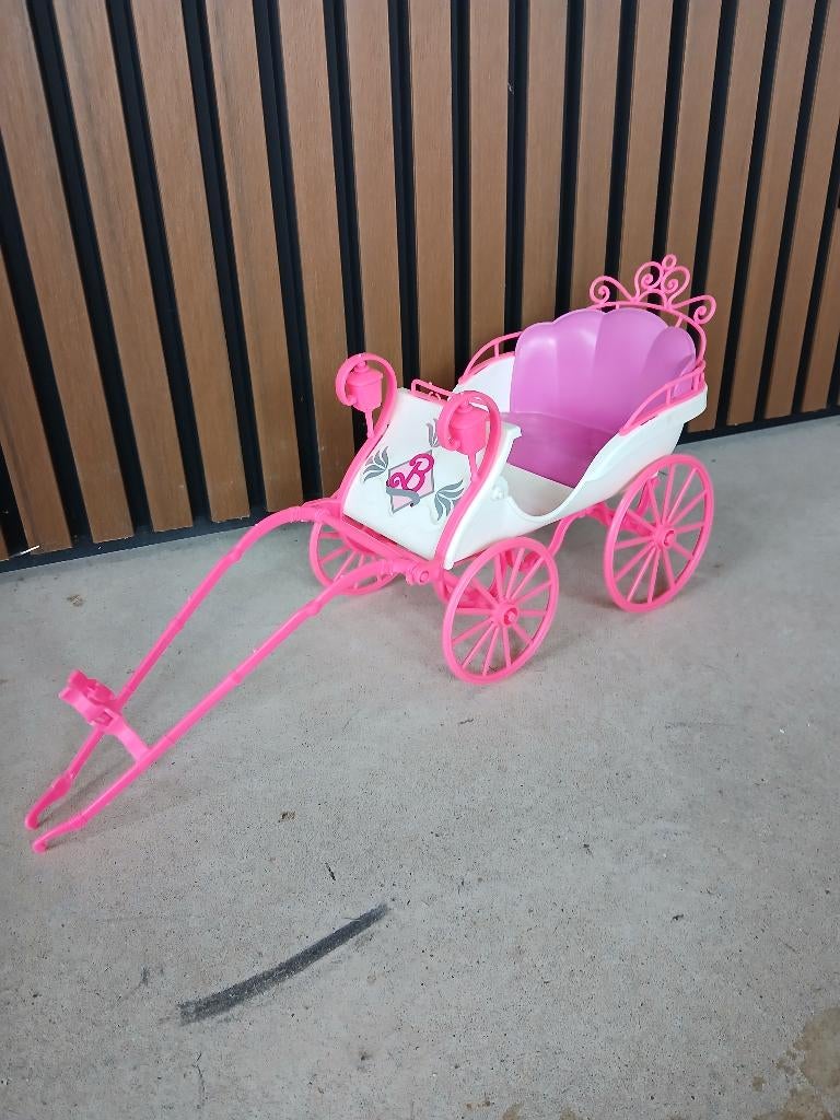 Barbie paarden met een koets/slee, Ophalen, Gebruikt, Barbie