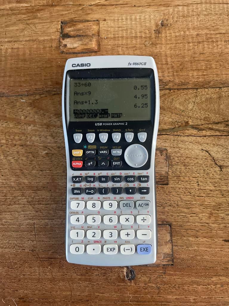 Casio fx-9860G II Rekenmachine, Ophalen