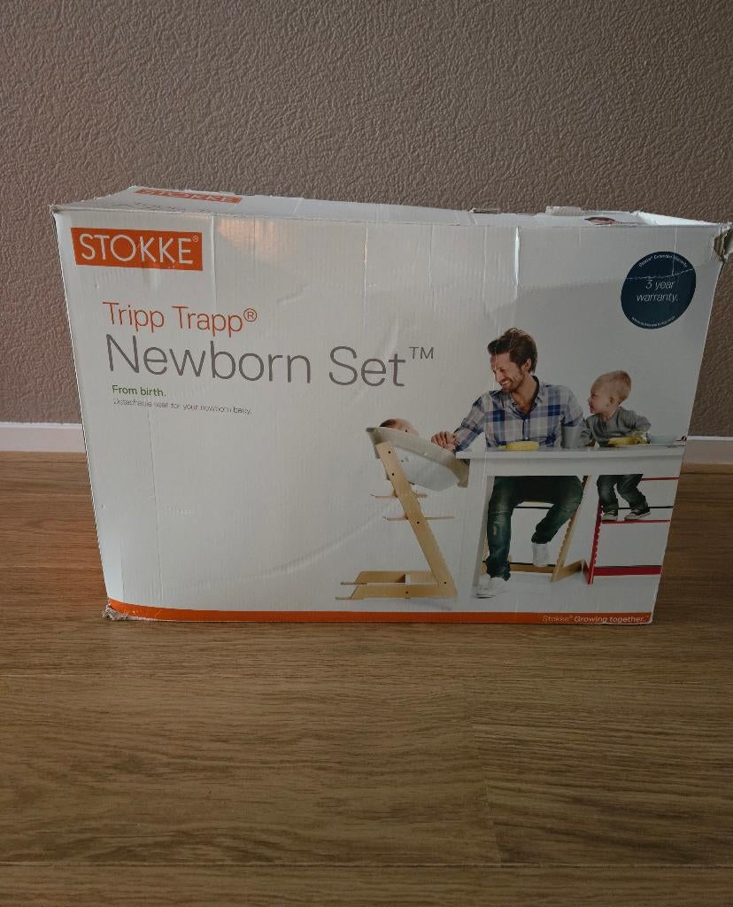 Stokke Tripp Trapp newbornset ('oud' model) inclusief hoes, Kinderen en Baby's, Kinderstoelen, Ophalen, Gebruikt, Meegroeistoel