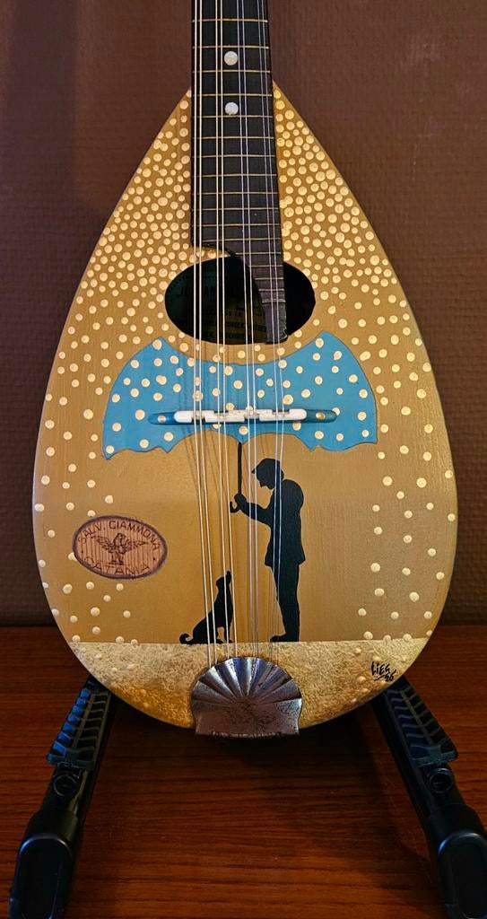 Mandoline handbeschilderd, Ophalen of Verzenden, Luit, Saz of Bouzouki