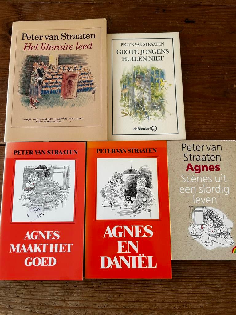 5 boeken van Peter van Straaten: Agnes, literair leed, Boeken, Ophalen of Verzenden, Zo goed als nieuw, Nederland