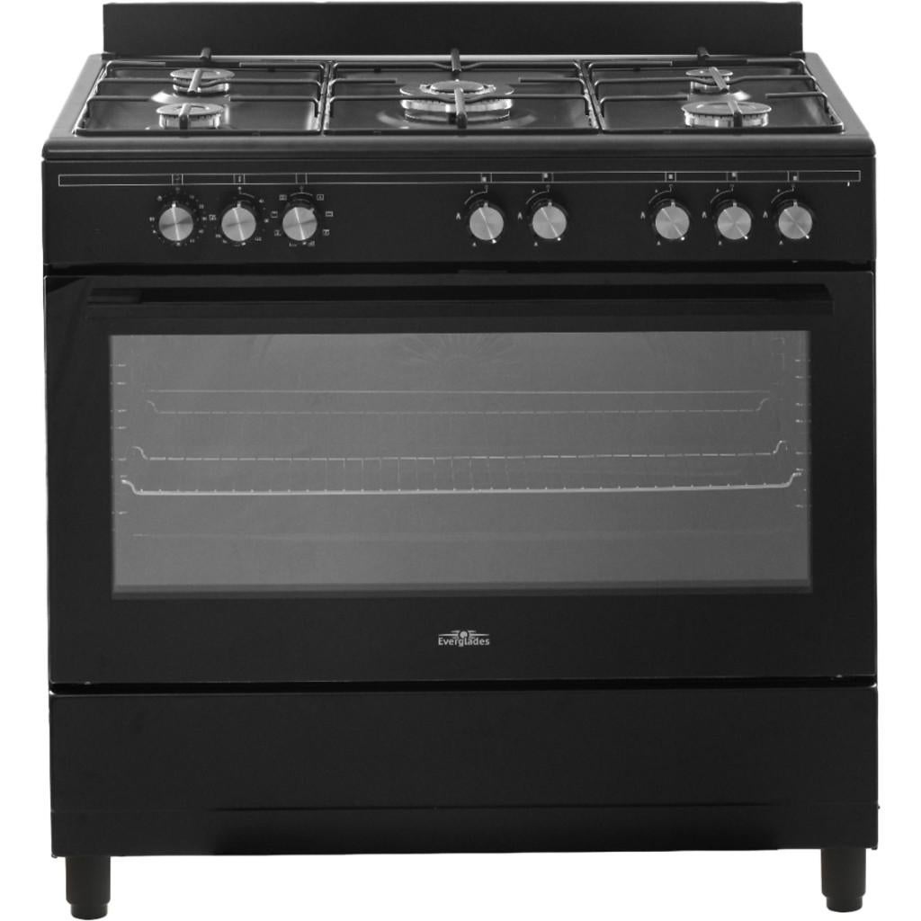 Everglades EVCK049 - Gasfornuis - Zwart, Ophalen, Zwart, 50 tot 100 cm, Zo goed als nieuw