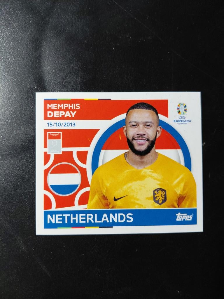 Memphis depay (nederland) topps ek 2024, Verzamelen, Sportartikelen en Voetbal, Ophalen of Verzenden, Nieuw, Buitenlandse clubs