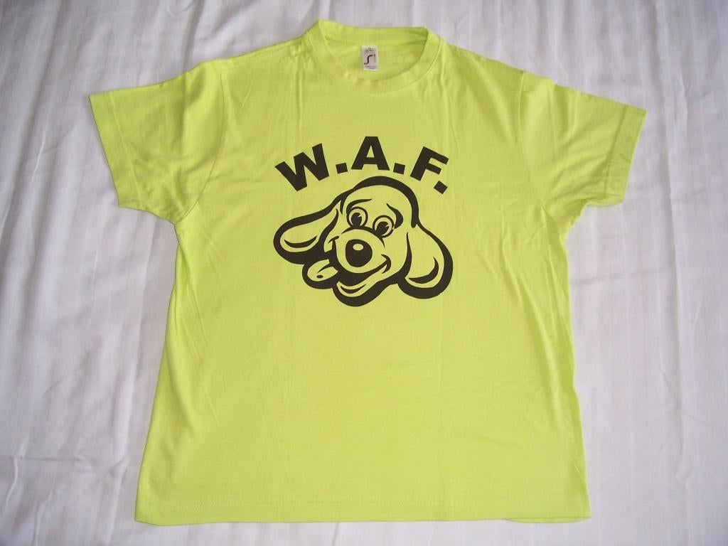 Mooi groen shirt korte mouw maat 146/152 met hondje, Ophalen of Verzenden, Zo goed als nieuw, Jongen of Meisje, Shirt of Longsleeve