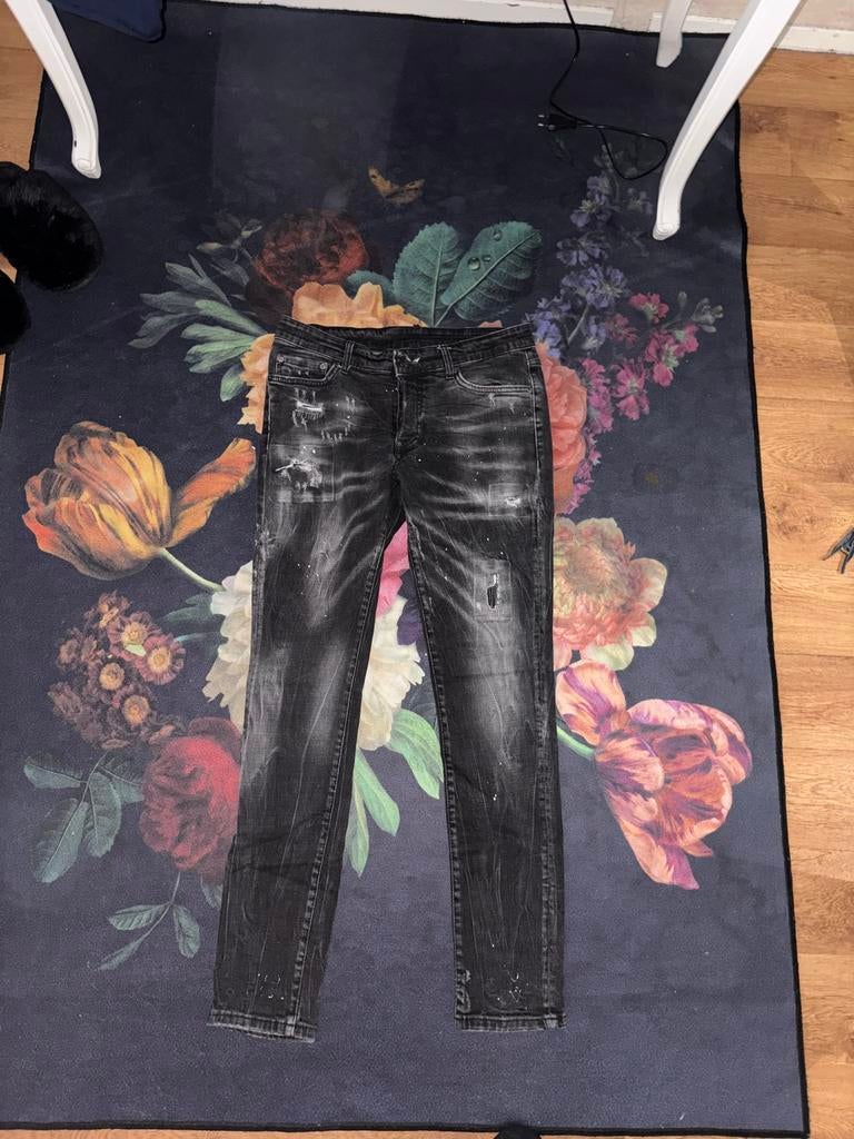 Dsquared2 jeans zwart maat 46, Kleding | Heren, Ophalen of Verzenden, Zo goed als nieuw, Zwart, W32 (confectie 46) of kleiner