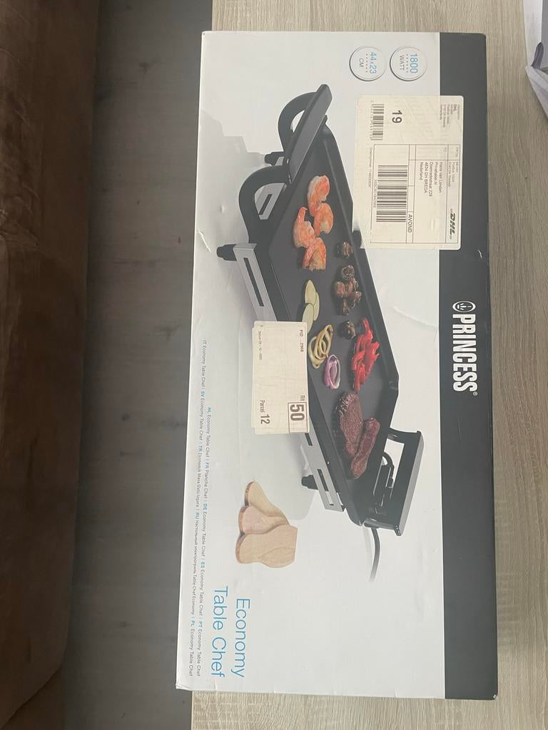 Nieuwe Princess Economy Table Chef Grillplaat 1800W, Ophalen of Verzenden, Nieuw