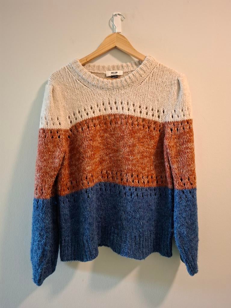 Moliin Copenhagen Trui met opengewerkte delen, Maat L, Kleding | Dames, Maat 42/44 (L), Ophalen of Verzenden, Gedragen, Overige kleuren