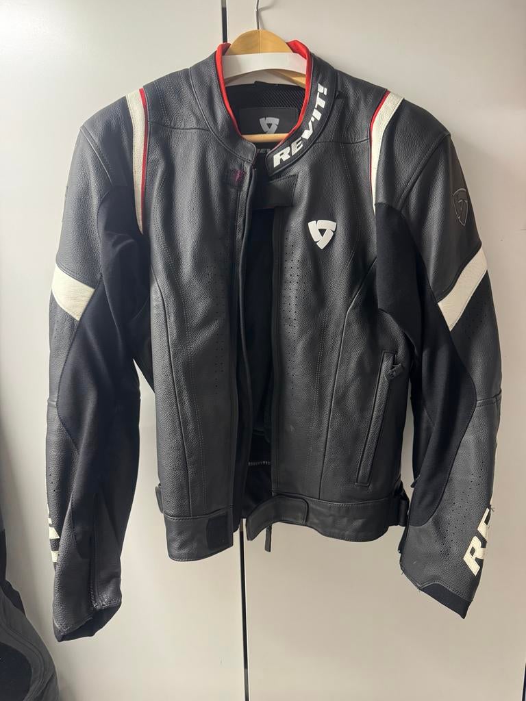 REV'IT! leren motorpak (jas en broek) maat 52, Motoren, Kleding | Motorkleding, Ophalen of Verzenden, Tweedehands, Heren, Combipak