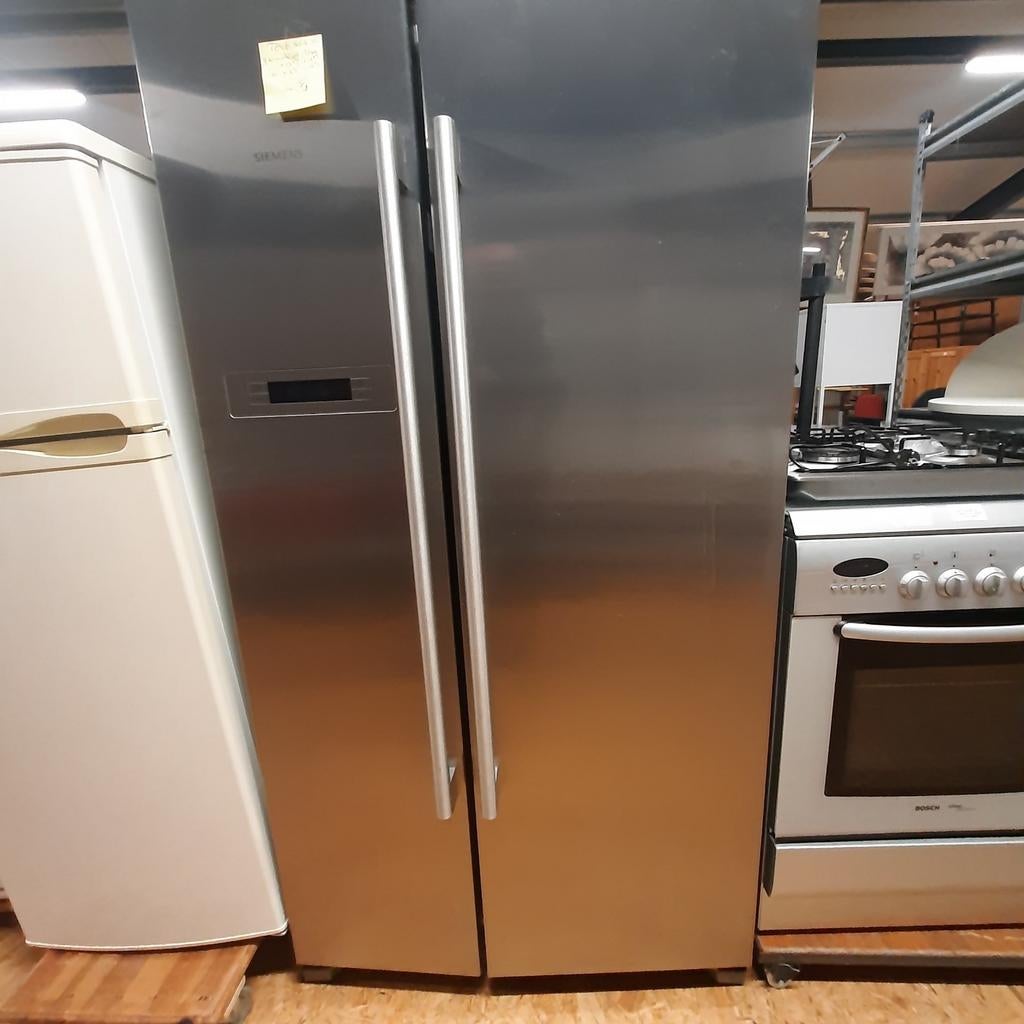 Siemens Amerikaanse koelkast - RVS Look, Ophalen, Gebruikt, 60 cm of meer