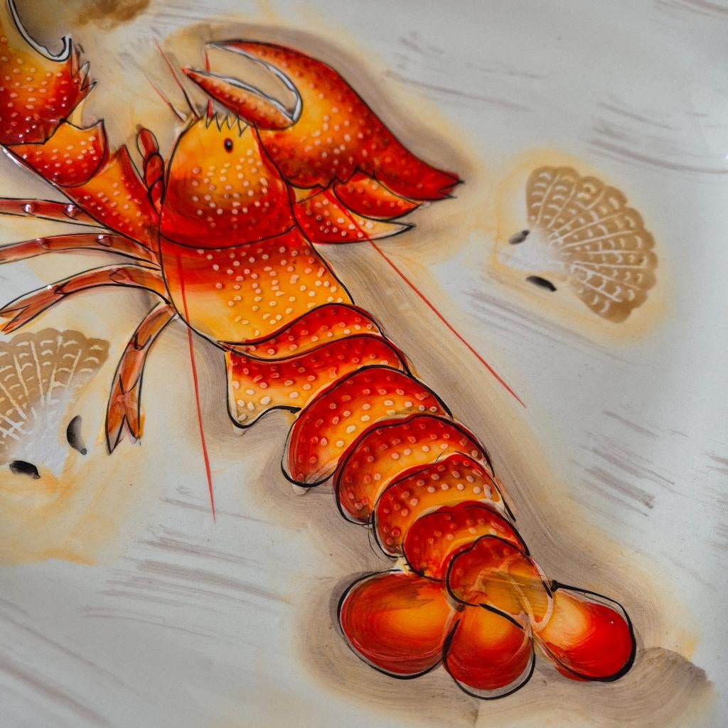 Prachtige kreeftenschaal 41x36cm Romangallery, Ophalen, Keramiek, Nieuw, Schaal of Schalen