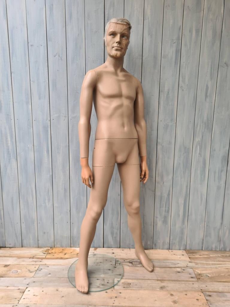 museum etalagepop man karakterhoofd 178 cm paspop, Ophalen of Verzenden, Overige soorten, Overige gebieden, Overige typen