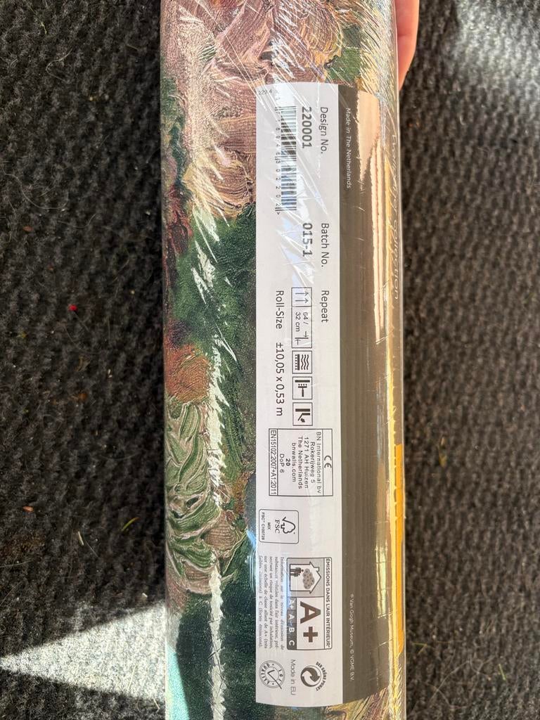 Nieuwe rol Van Gogh behang, Ophalen, Minder dan 10 m², Groen