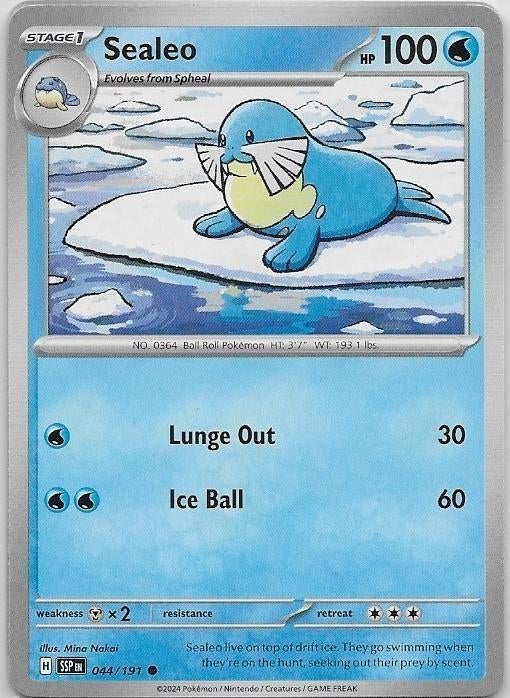 Surging Sparks,  Sealeo [common] 44/191, Verzenden, Nieuw, Losse kaart