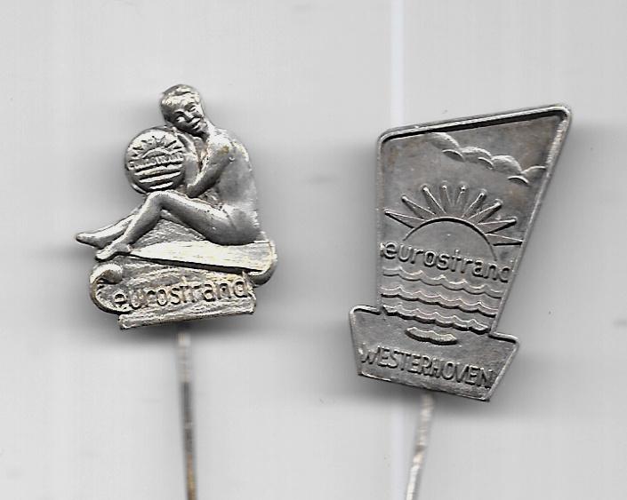 WESTHOVEN EURO STRAND 2 VERSCHILLENDE SPELDEN, Ophalen of Verzenden, Gebruikt, Stad of Land, Speldje of Pin