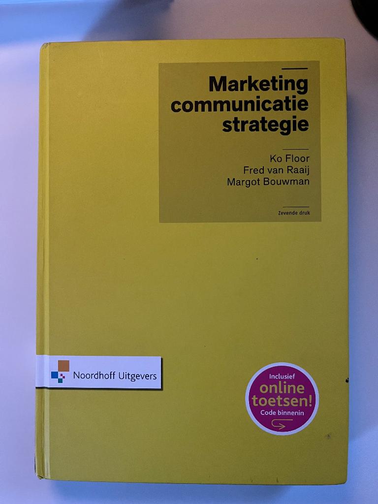 Marketing communicatie strategie, Boeken, Studieboeken en Cursussen, Ophalen of Verzenden, Alpha, Zo goed als nieuw, HBO