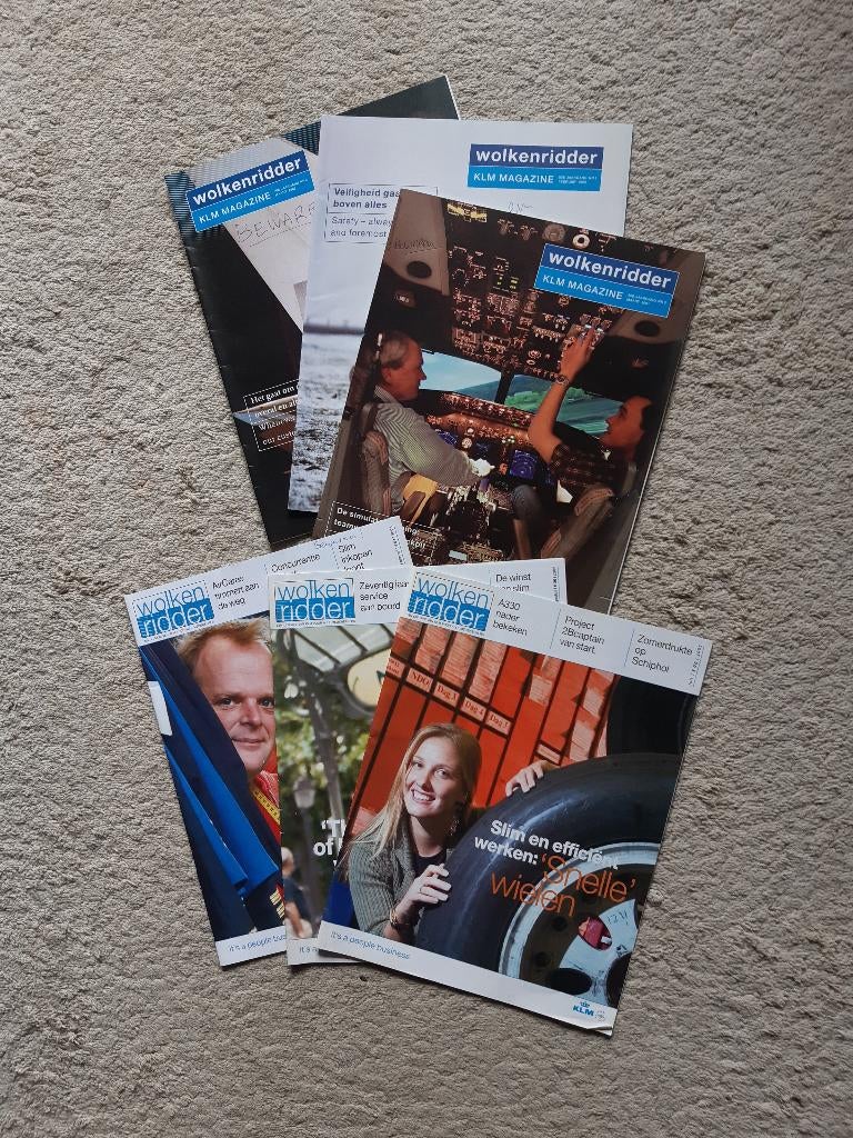 KLM Wolkenridder, personeelsblad 6x (uit 2001, 2002, 5+2006), Ophalen of Verzenden, Zo goed als nieuw, Boek of Tijdschrift