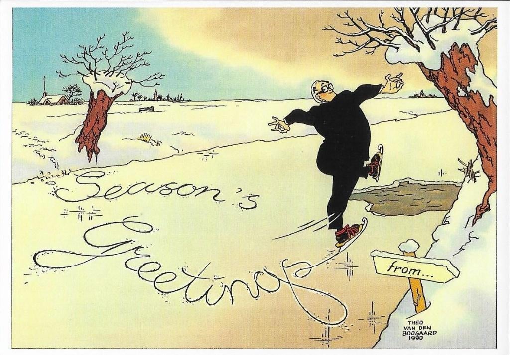 Sjef van Oekel Season's Greetings Theo van den Boogaard, Verzamelen, Ophalen of Verzenden, 1980 tot heden, Ongelopen, Seizoenen