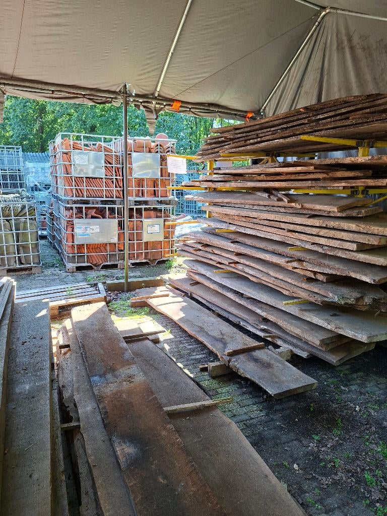 eiken planken 4.5 cm dik tot 260 cm lang, Ophalen, Gebruikt