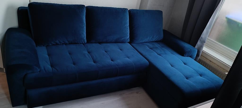 hoekbank met slaapfunctie, Huis en Inrichting, Ophalen, Gebruikt, 125 tot 150 cm, Hoekbank