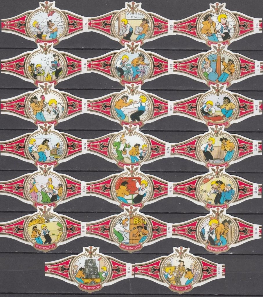 Sigarenbandjes Sjors en Sjimmie Bestseller, Washington 1-20, Verzamelen, Rookartikelen, Aanstekers en Luciferdoosjes, Ophalen of Verzenden