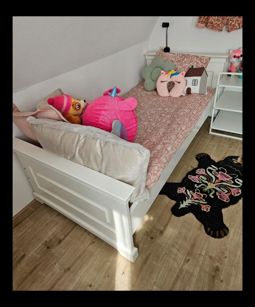 Kidsmill Marseille / Chateau kinderbed 90x200 wit Babypark, Huis en Inrichting, Slaapkamer | Bedden, Ophalen, Gebruikt, 90 cm