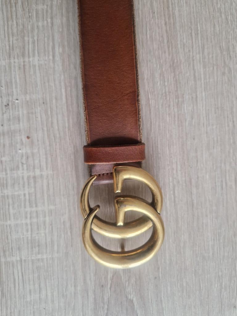 Gucci riem - Gedragen, veilingaankoop, Kleding | Dames, Gucci, Ophalen of Verzenden, Gedragen, Bruin