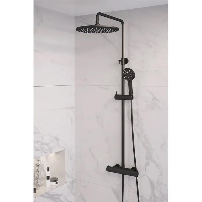 Zwarte Thermostatische Regendouche - Nieuw in Doos, Ophalen of Verzenden, Nieuw, Douche