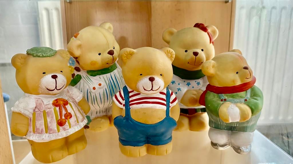 5 beelden Forever Friends papabeer mammabeer 3 kindjes, Ophalen of Verzenden, Zo goed als nieuw, Beeldje, Forever Friends